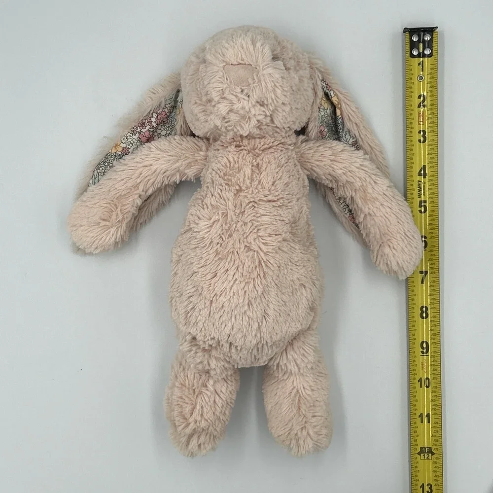 JellyCat Medium Tessa Blossom Bunny London‎ Light Pink Plush RARE RETIRED VHTF